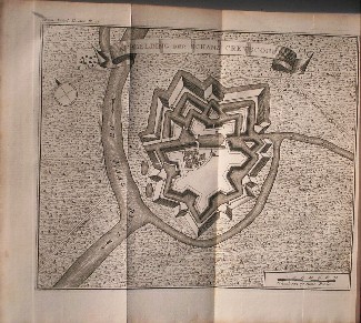 antique print (prent) - Afbeelding der schans Crevecoeur. (Bij Maas en Dieze).
