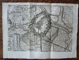 antique map (kaart). - (Sluis). Grond-tekening van de stad Sluis in Vlaanderen. Plattegrond.