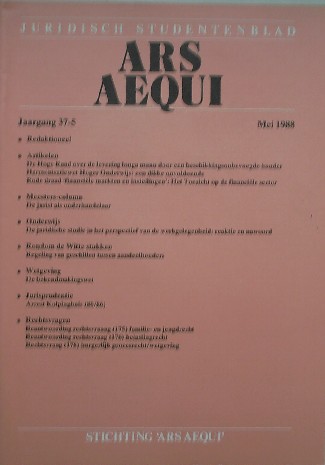 red. - Ars aequi. Juridisch studentenblad. 1988.