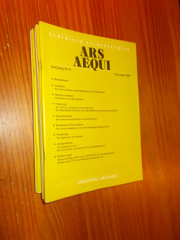 red. - Ars aequi. Juridisch studentenblad. 1987.