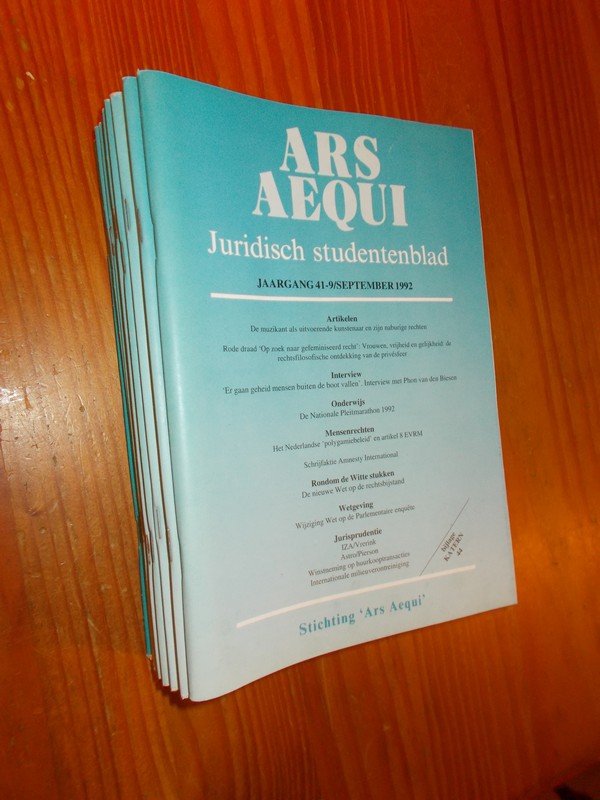 red. - Ars aequi. Juridisch studentenblad. 1992.
