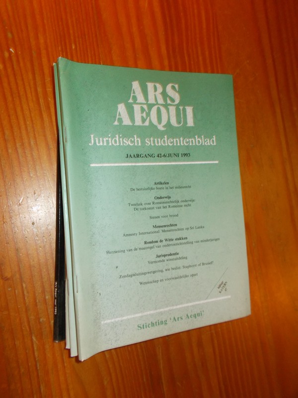 red. - Ars aequi. Juridisch studentenblad. 1993.