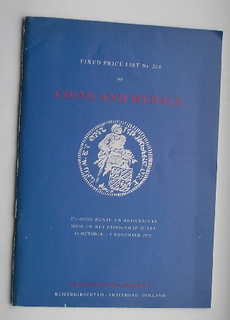 ED.- - Jacques Schulman. Fixed pricelist of coins and medals.