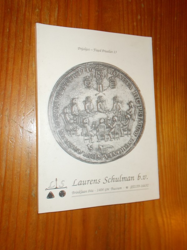 (ed.), - Laurens Schulman. Coins. Fixed pricelist. Prijslijst 13.