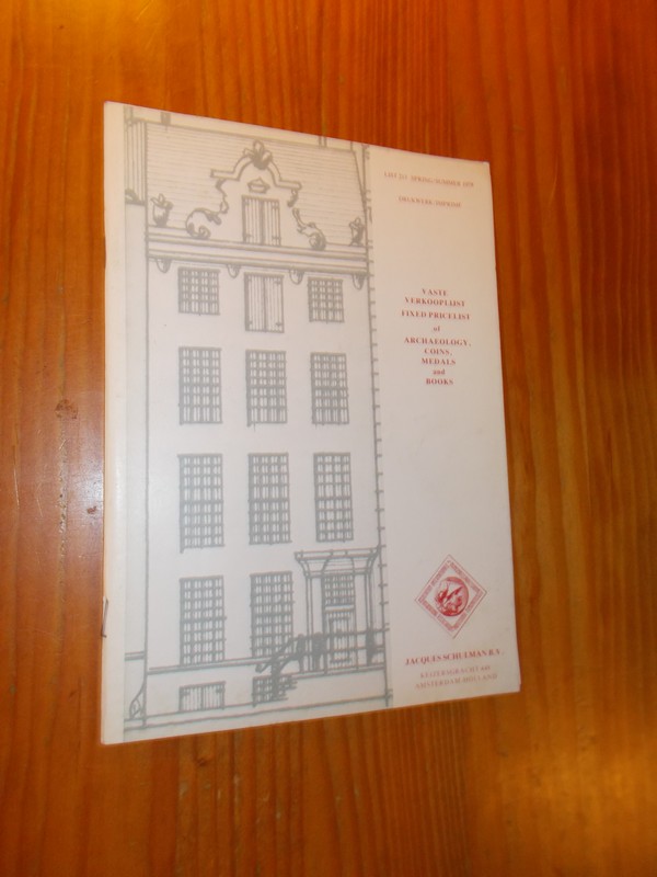 (ed.), - Jacques Schulman. Fixed pricelist 213.