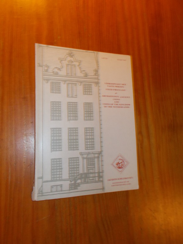 (ed.), - Jacques Schulman. Fixed pricelist 222.
