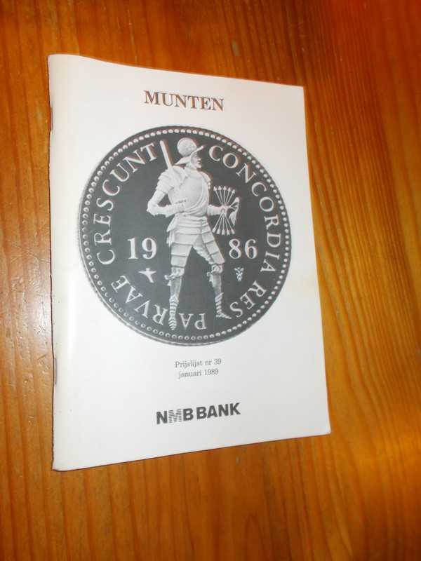 red. - Munten. Prijslijst 39 januari 1989.