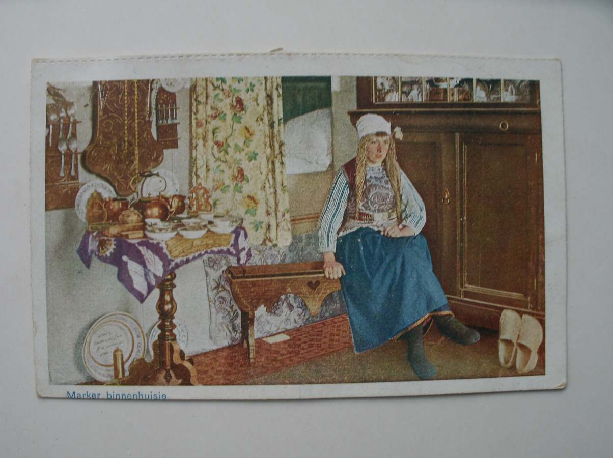 postcard. ansichtkaart. postkarte. - Marker binnenhuisje.