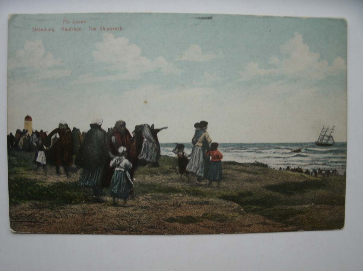 postcard. ansichtkaart. postkarte. - Ph. Sadee. Strandung. Naufrage. The schipwreck.
