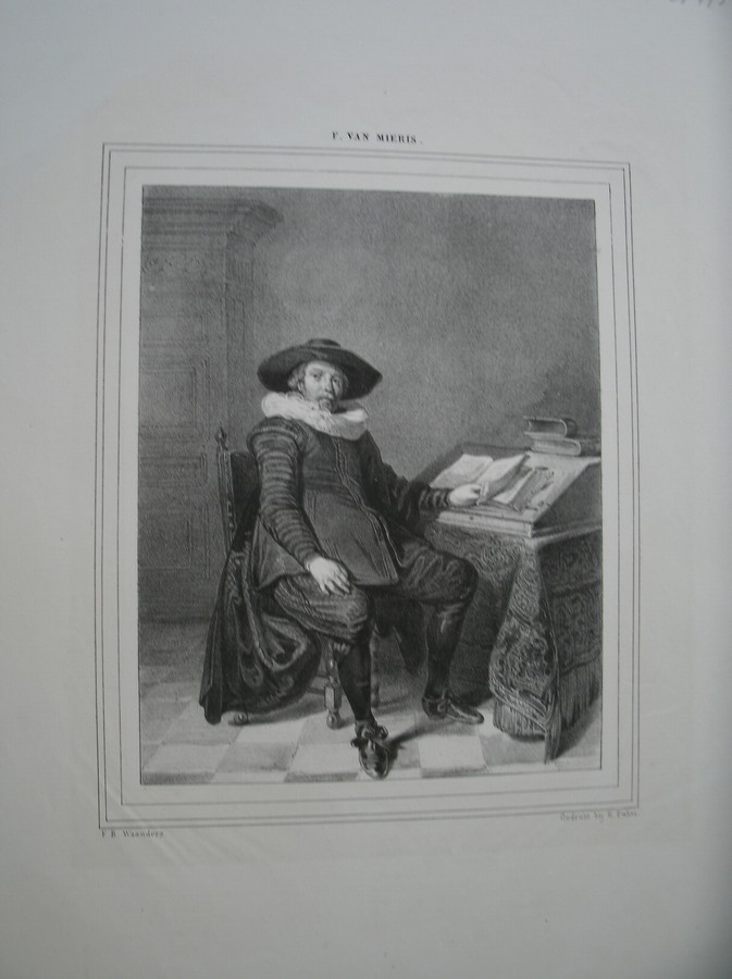 antique print (prent). - Frans van Mieris.