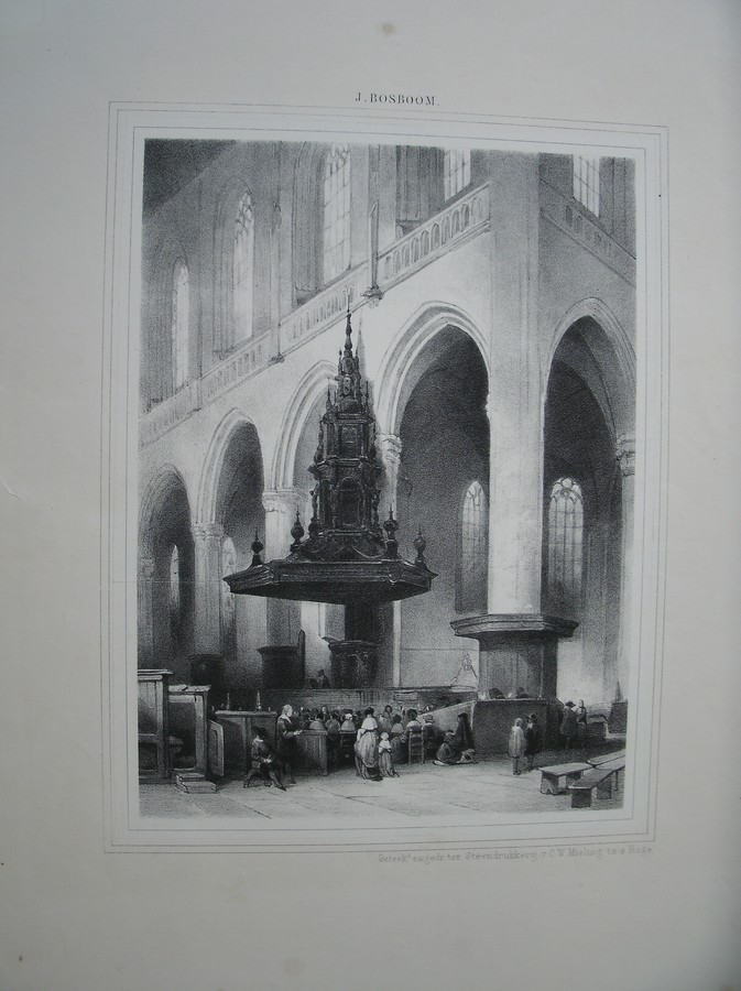 antique print (prent). - J. Bosboom.