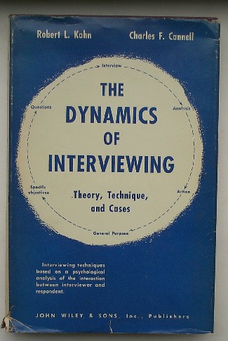 KAHN, ROBERT L. & CANNELL, CHARLES F., - The dynamics of interviewing. Theory, technique and cases.