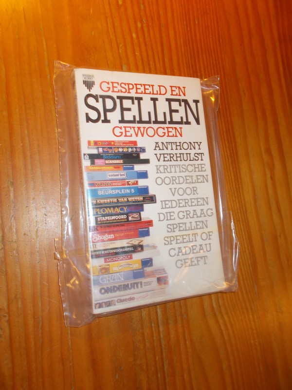 VERHULST, ANTHONY, - Spellen gespeeld en gewogen.