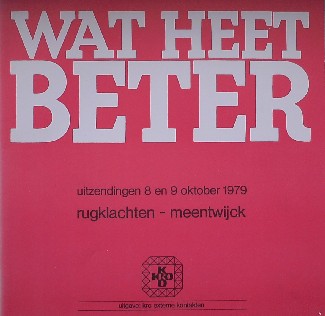 red. - Wat heet beter. Rugklachten - Meentwijck.