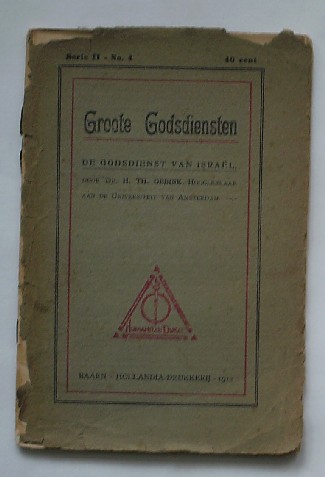 OBBINK, H., - De Godsdienst van Israel. Serie Groote Godsdiensten nr 4.