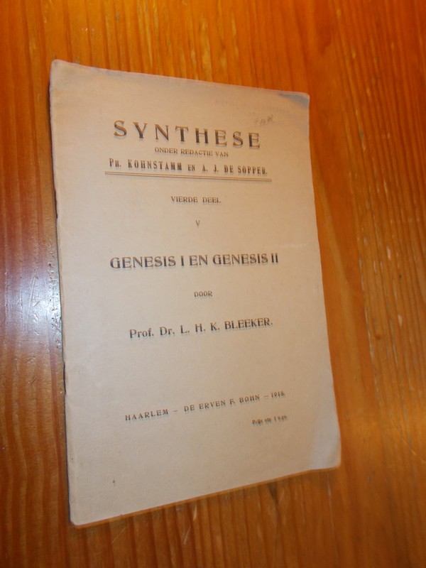BLEEKER, L.H.K., - Genesis I en Genesis II.