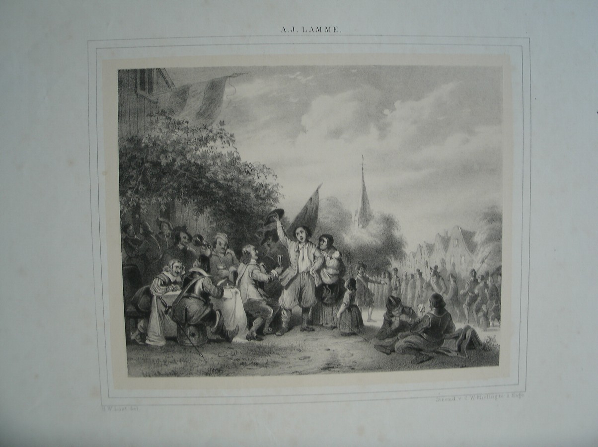 antique print (prent). - A.J. Lamme.
