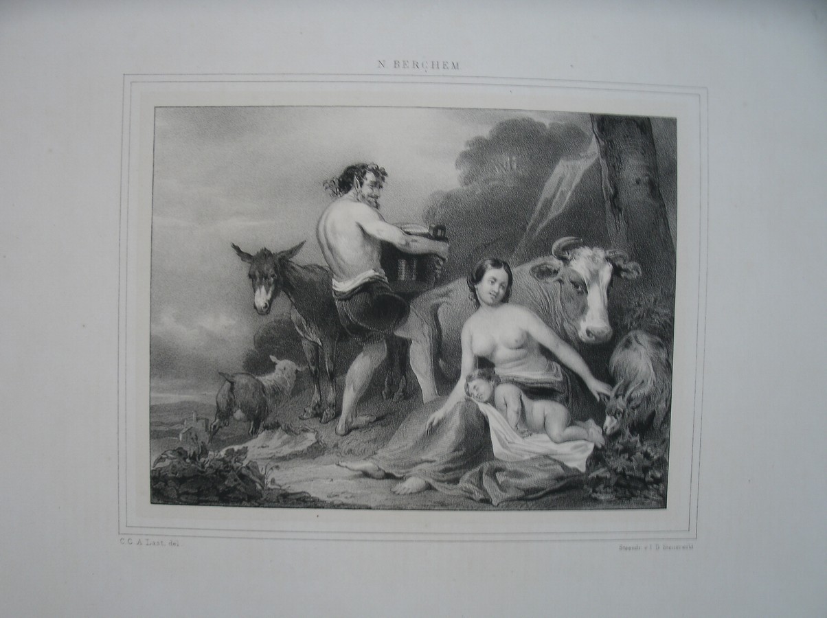 antique print (prent). - N. Berchem.