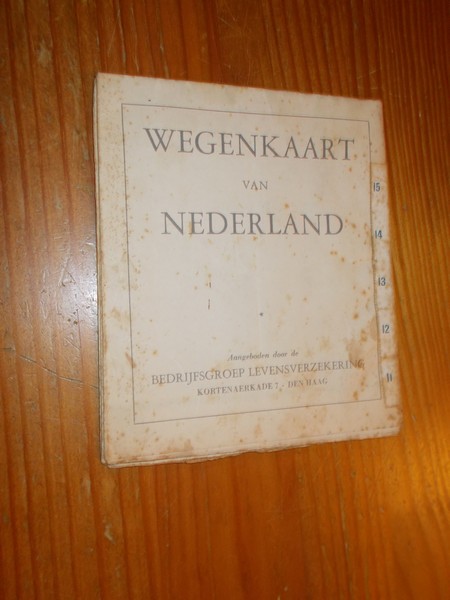 map. kaart. - Wegenkaart van Nederland.