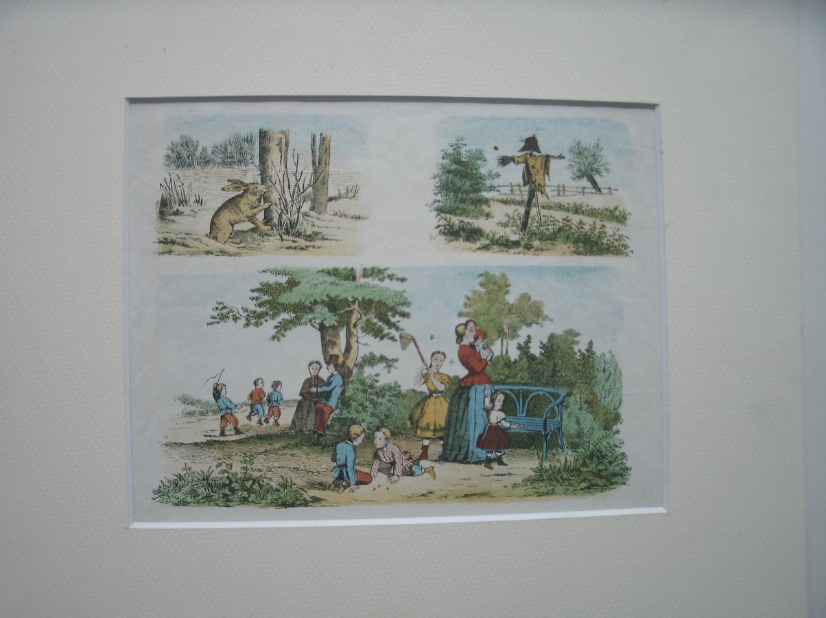 antique print (prent). - Kinderspelen.