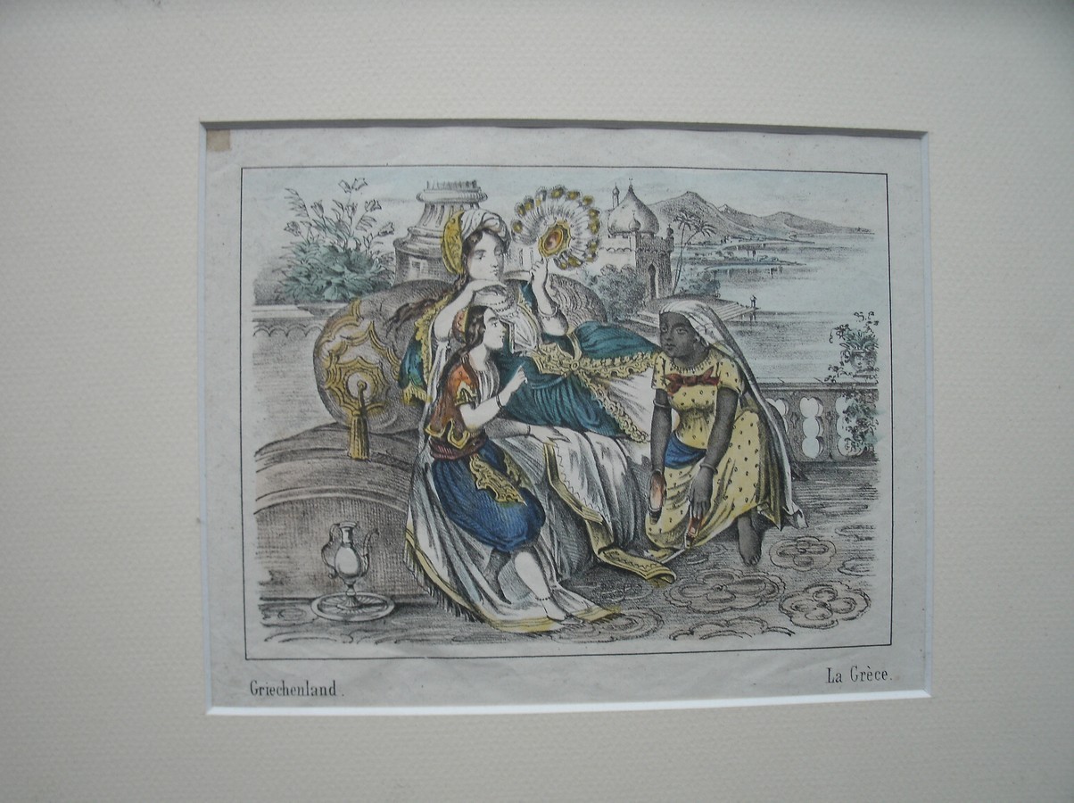 antique print (prent). - La Grece. Griechenland.
