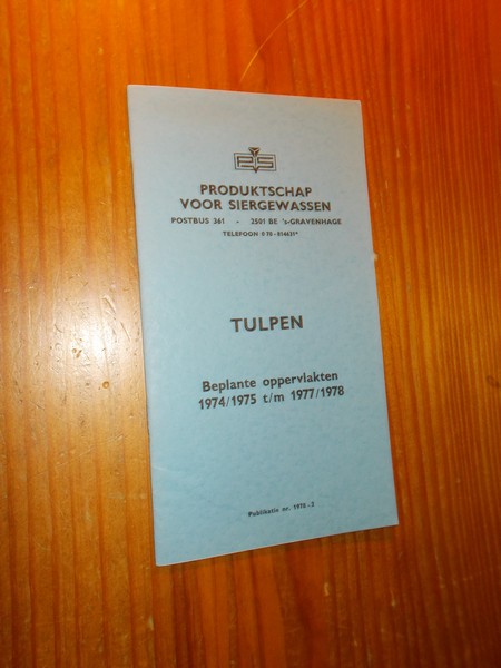 red. - Tulpen. Beplante oppervlakten 1974/1975 t/m 1977/1978.