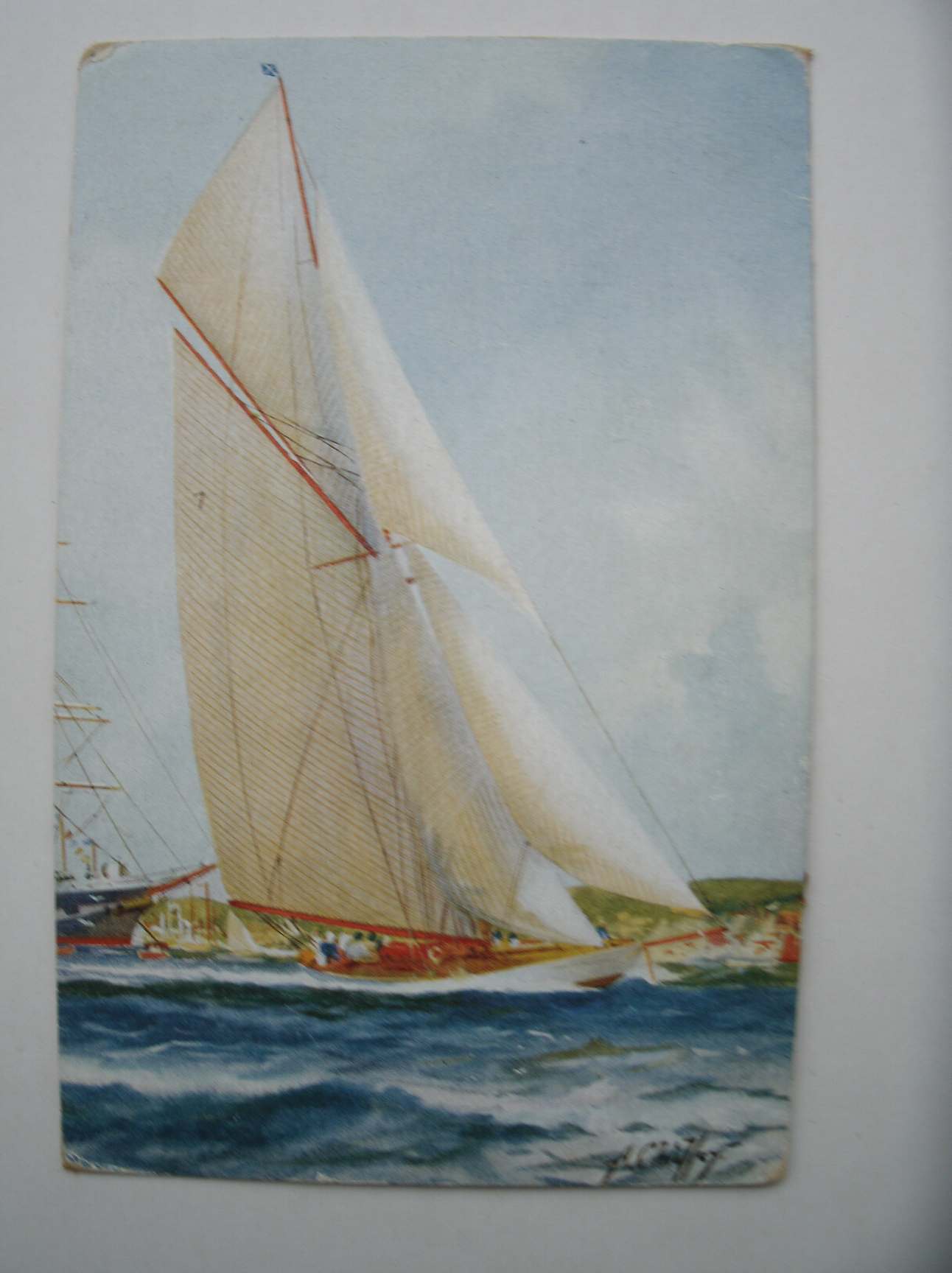 postcard. ansichtkaart. postkarte. - White Heather II. (Yacht).