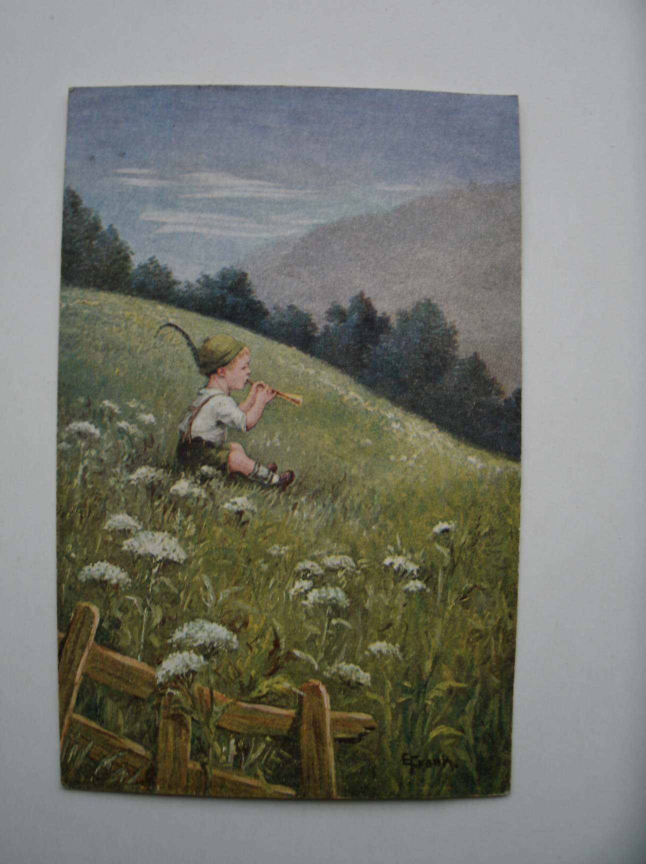 postcard. ansichtkaart. postkarte. - E. Frank. Ein lustigen Liedchen.