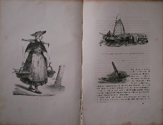 antique print (prent) - De vischvrouw van Arnemuiden. Antique print.