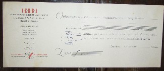 (genealogie). - (verba) Ontvangen van Firma Gebrs. Boomgaard, Botweg, Bussum (..).