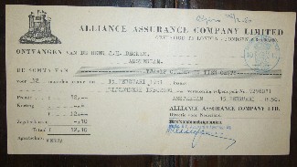 (genealogie). - Ontvangen van J.H. Becker, Amsterdam (..) inzake bijzonder inboedel.