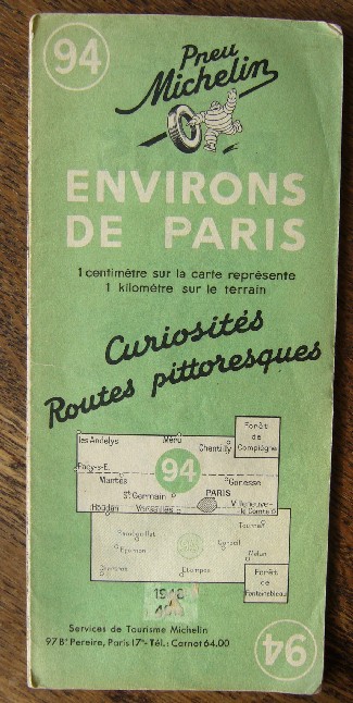 map. kaart. - Michelin. Environs de Paris. Curiosites. Routes pittoresques.