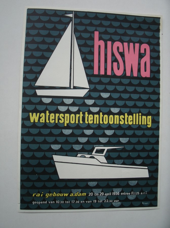 NIEZEN, - HISWA. Rai gebouw A`dam. 20 t/m 29 april 1956. Affiche.