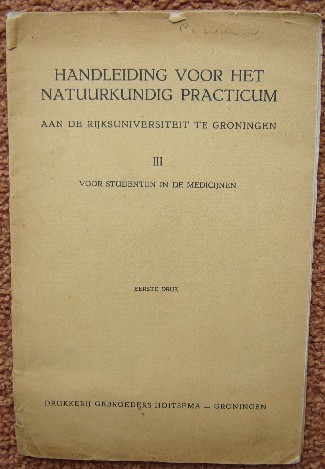 red. - Handleiding voor het natuurkundig practicum III. Voor studenten in de medicijnen.