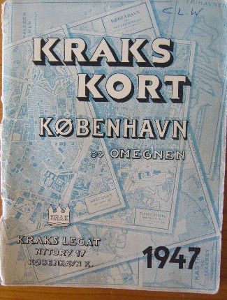 red. - Kraks kort Kobenhavn og omegnen. (Copenhagen).