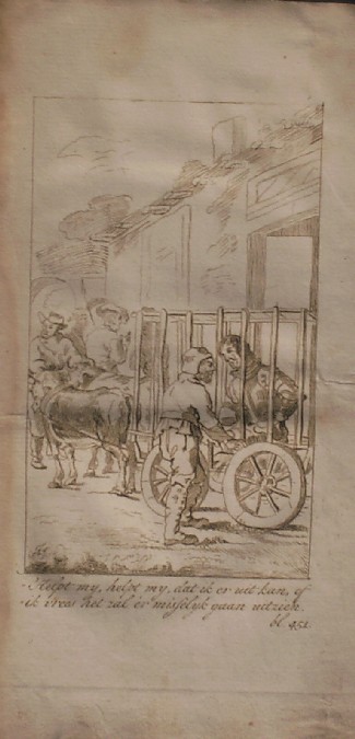 antique print (prent). - (Don Quichot, Quichote).