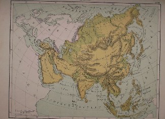 antique map (kaart). - Azie. (Asia).