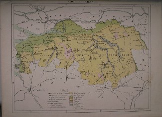 antique map (kaart). - Noord-Brabant.