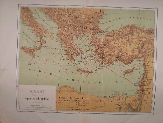 antique map (kaart). - Kaart voor het apostolisch tijdvak.
