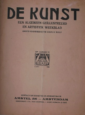 WOLF, N.H. (RED.), - De kunst. Een algemeen geillustreerd en artistiek weekblad.