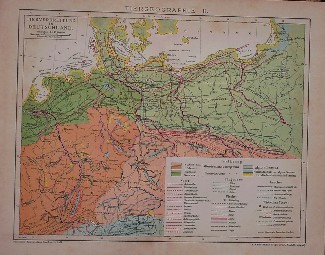 map. kaart. karte. - Tiergeographie II. Tierverbreitung in Deutschland (Animals in Germany).
