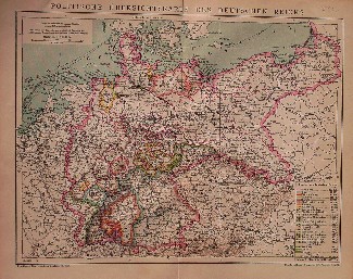 map. kaart. karte. - (Deutschland) Politische Ubersichtskarte des Deutschen Reichs.