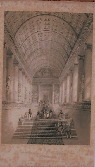 antique print (prent). - Grand entrance of the Chamber of Peers. Palace of the Luxembourg.