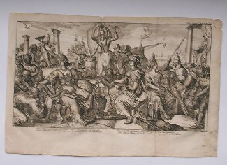 antique print (prent). - De schatten, oost en west door Spangien ingehaalt, met moort en dwingland, goud en bloeddorst dronken (..).