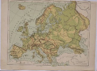 antique map (kaart). - Europa.