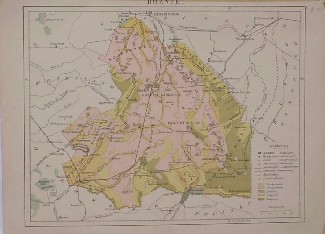 antique map (kaart). - Drente.