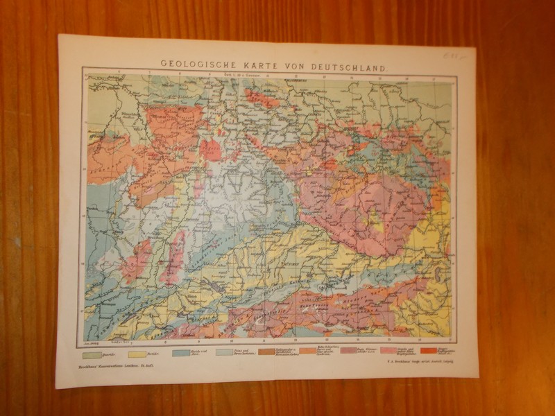 map. kaart. karte. - Geologische Karte von Deutschland.