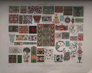 antique print (prent). - Ornamente II. Mittelalter.