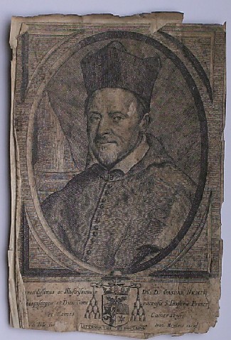 antique print (prent). - Florent IV (Floris IV). Verso: Gaspar Nemius.
