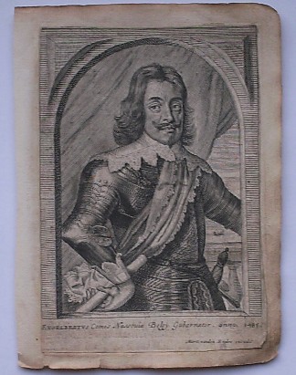 antique print (prent). - Maximilianus archidux Austriae. (Maximiliaan van Oostenrijk) Verso: Engelbert van Nassau.